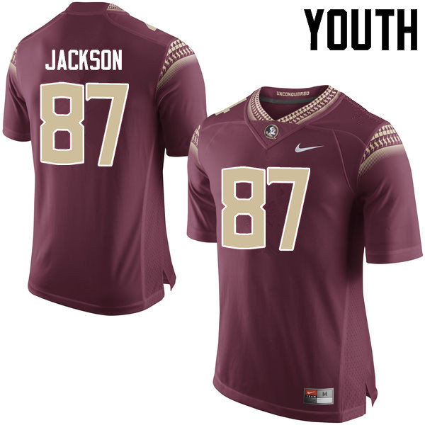 Youth #87 Jared Jackson Florida State Seminoles College Football Jerseys-Garnet - Click Image to Close